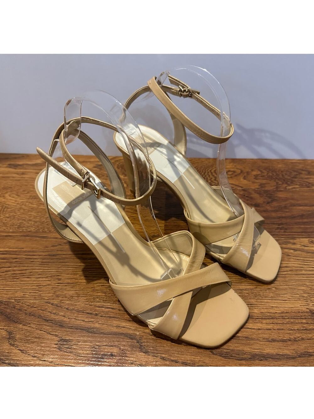 Dolce Vita Gwin Ankle Strap Heels Nude Women’s Size 9 Minimalist Dress Sandals